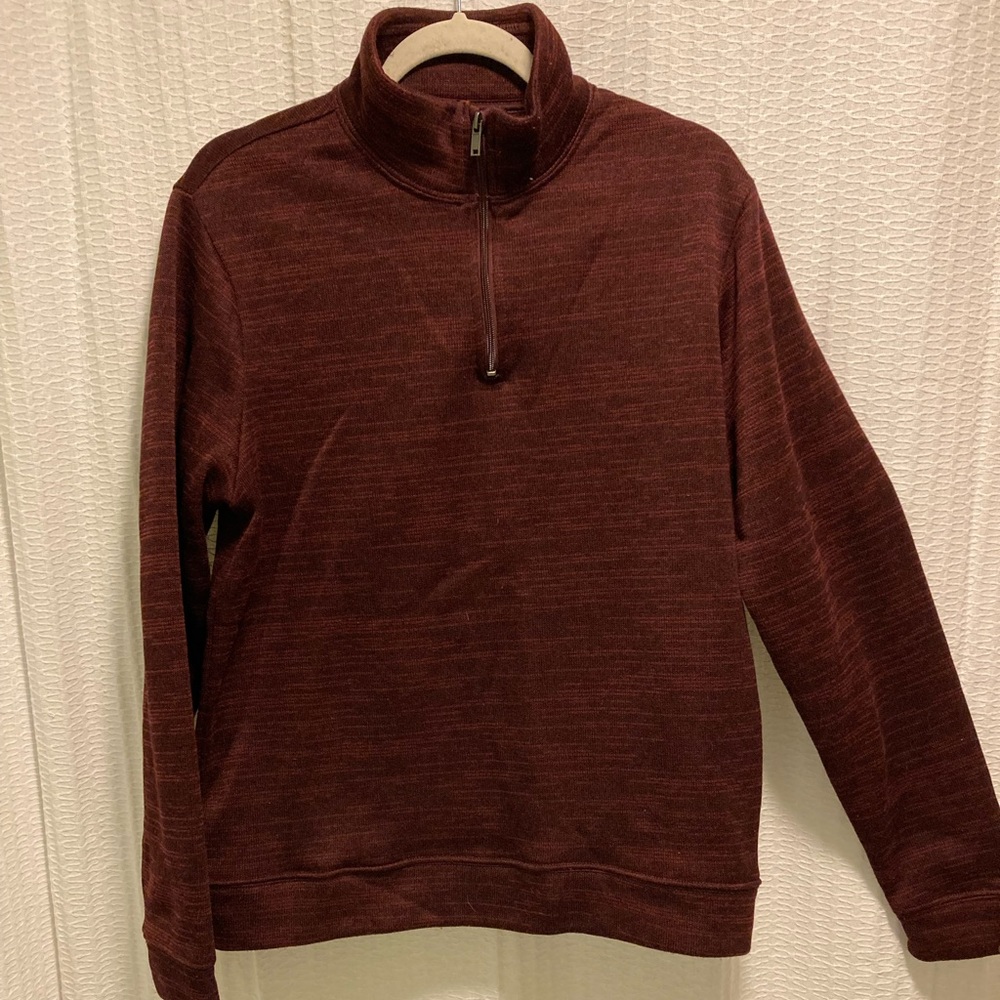 Old Navy Maroon 3/4 Zip Sweater